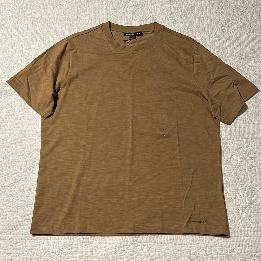 Michael Kors Men's Tan Short Sleeve Tee